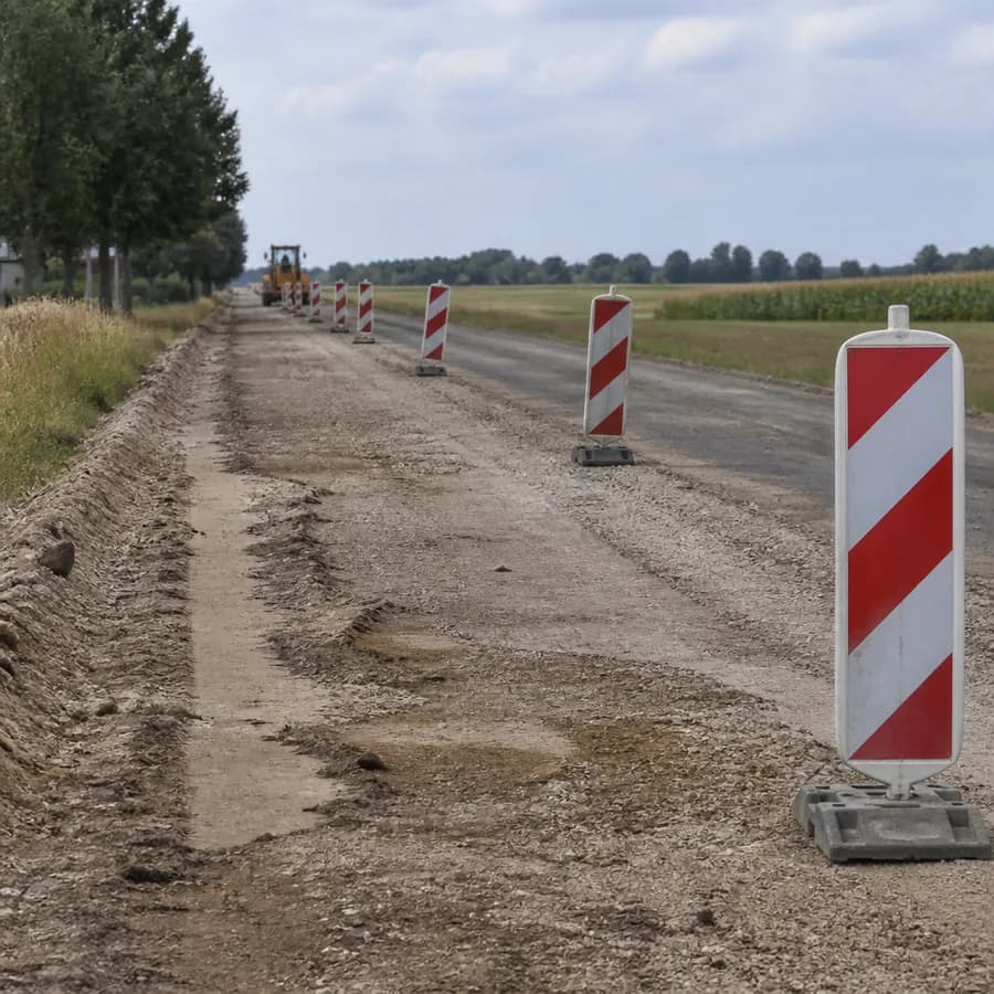 Utrudnienia w gminie Mordy. Remont drogi między Wólką Soseńską a Ptaszkami