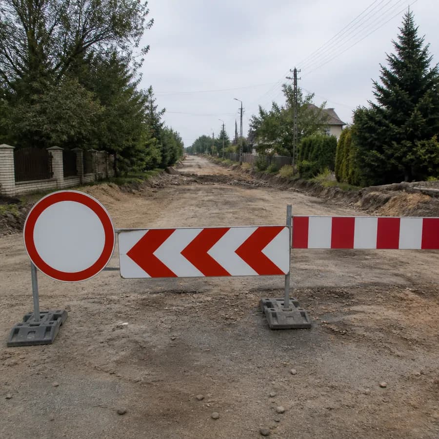 Utrudnienia w Podnieśnie. Ulica Podlaska czasowo wyłączona z ruchu