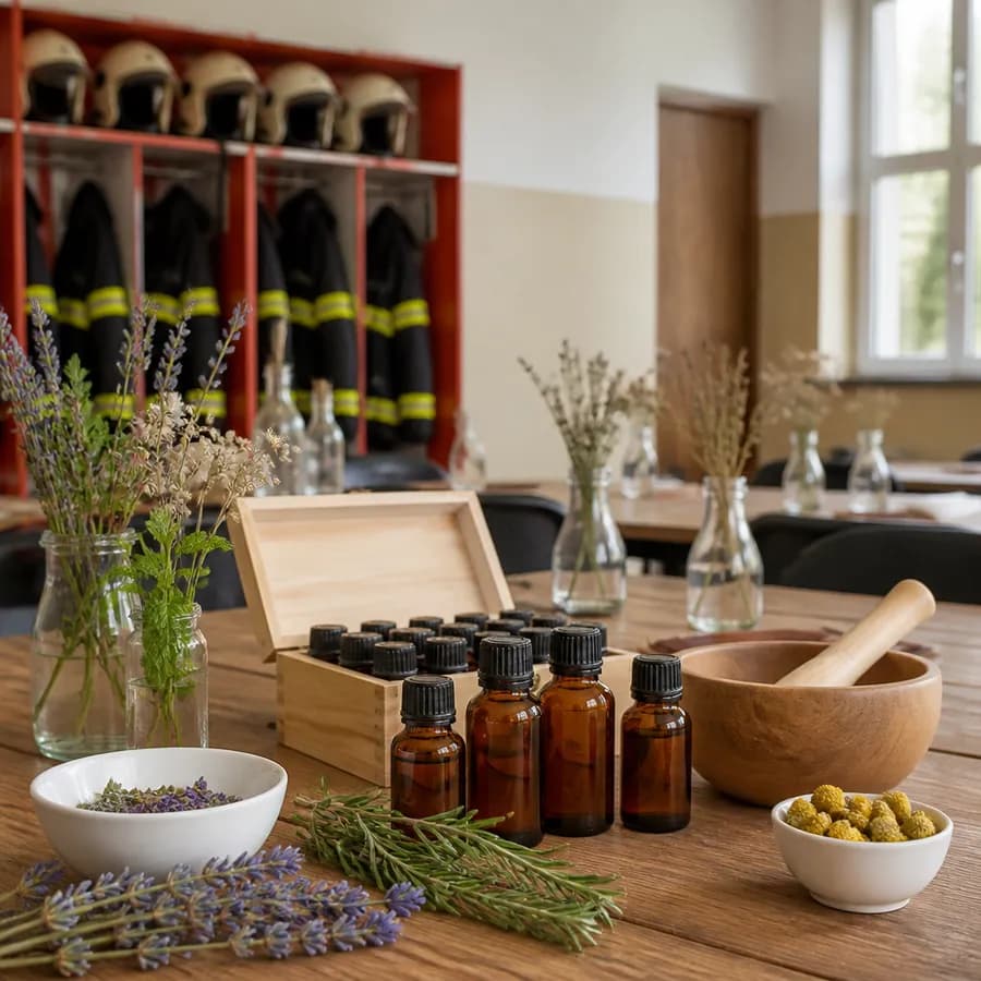 Zajęcia z aromaterapii w remizie strażackiej w Korczewie